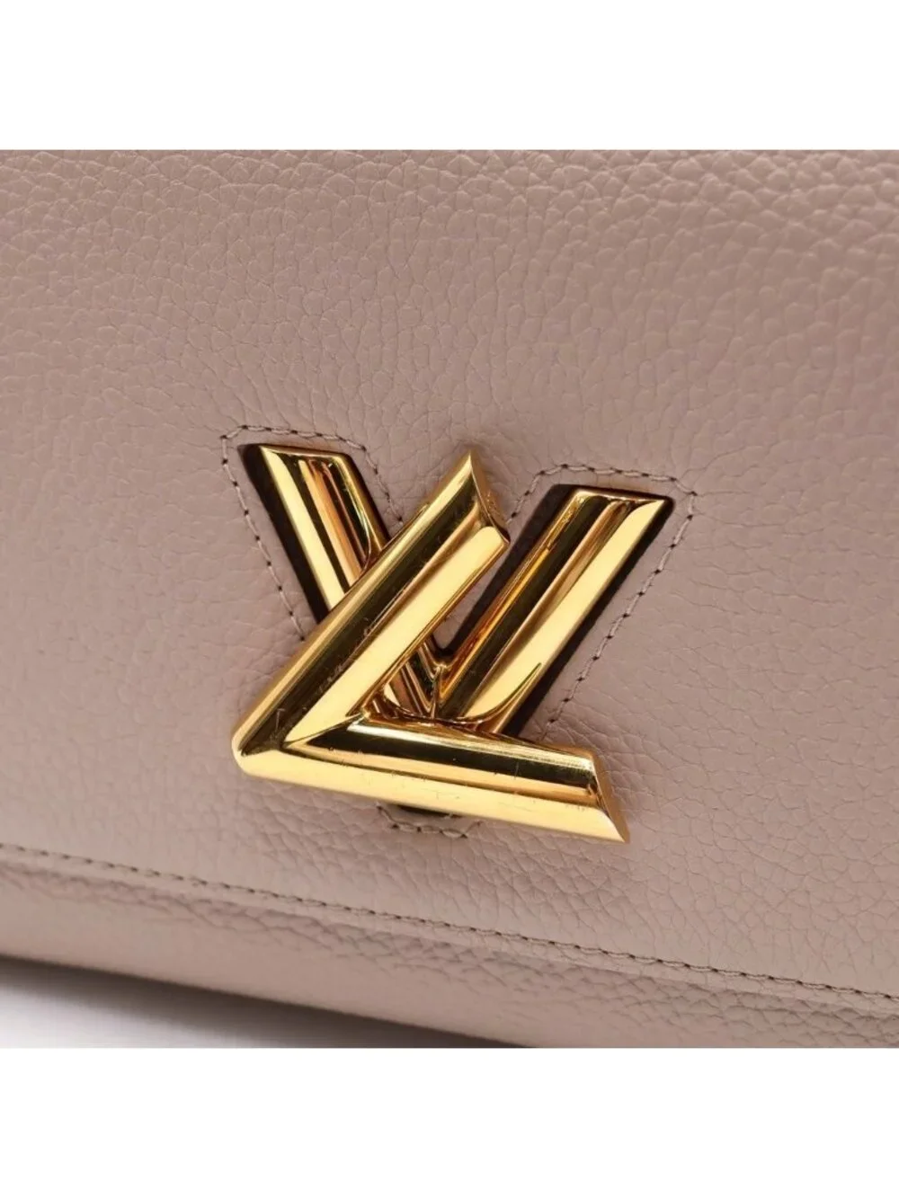 Louis Vuitton Twist One Handle PM Taurillon Leather 2-Way Shoulder Bag Beige
